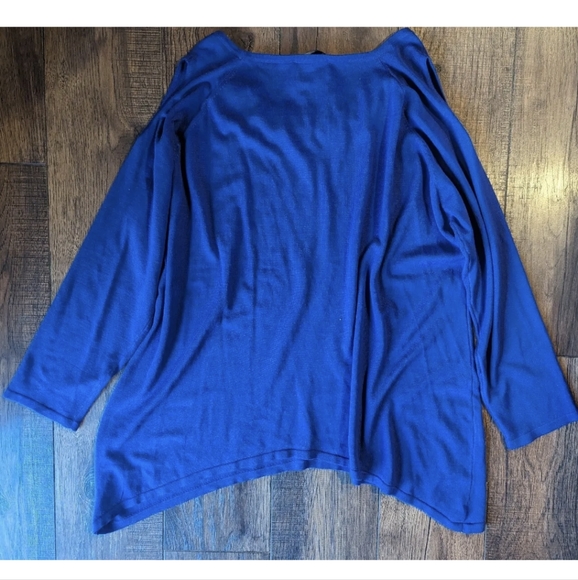 Ashley Stewart Size 26 Jewel Embellishment Violet Purple Cold Shoulder Tunic NWT - Picture 13 of 16